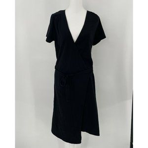 COPY - Pact Wrap Dress Organic Cotton Short Sleeve Black Comfortable Womens Siz…